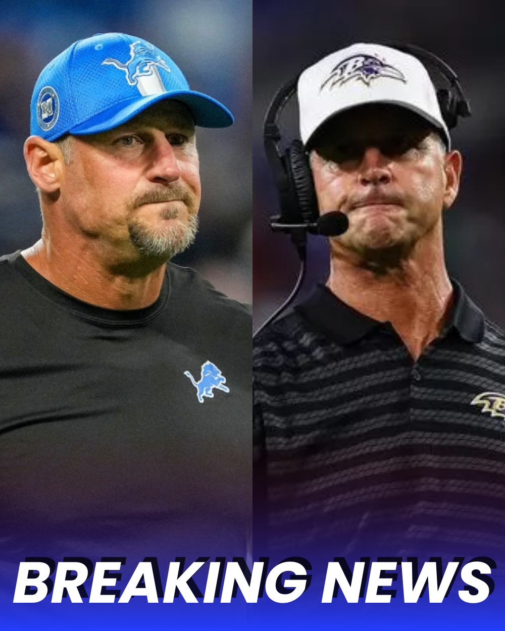 SHOCKWAVES: Drama between Ravens and Lions spirals out of control — Ravens coach loses it, hurls brutal insults at Dan Campbell on the sideline, calling him “a disgusting fatso” and shouting “Drop dead!” in a tirade that stuns the NFL _P