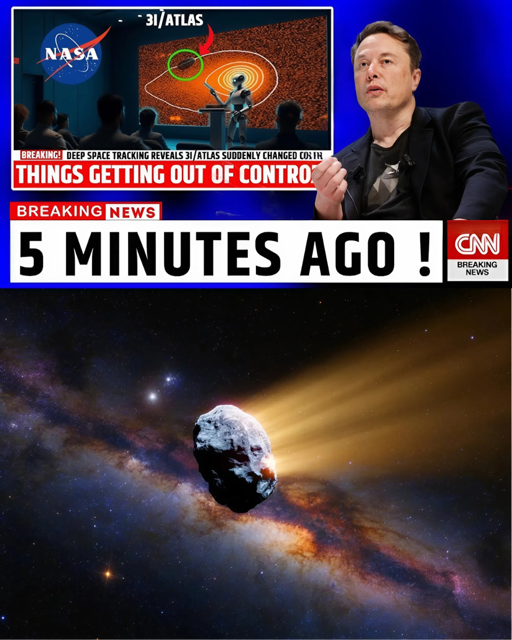 SHOCKING COSMIC TWIST!! 3I/ATLAS Suddenly CHANGES COURSE — Elon Musk Issues Midnight Warning as Scientists Enter PANIC MODE… _P