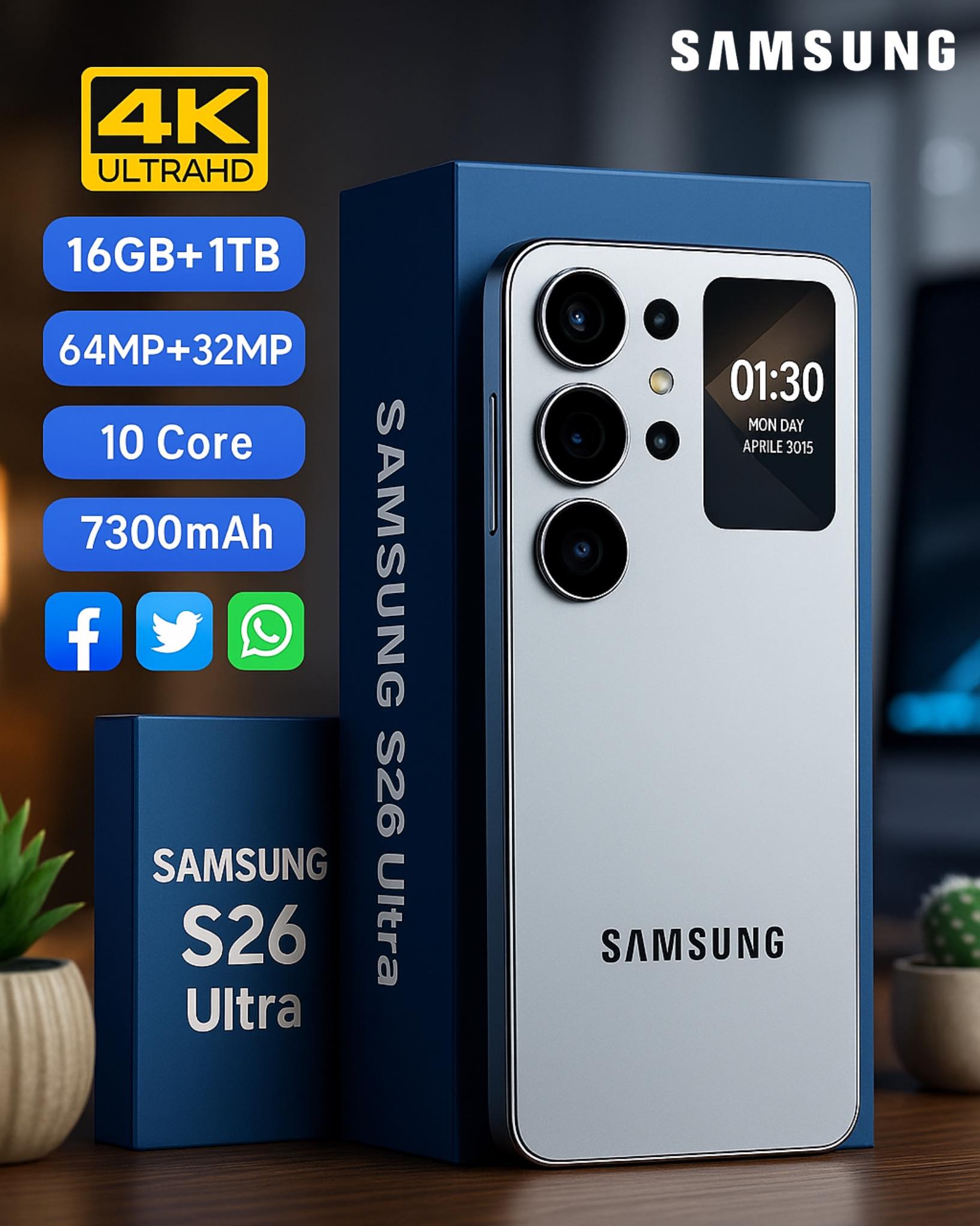 Coming Soon: Samsung S26 Ultra 6G Monster With 16GB RAM, 1TB Storage, and a 4K Display That Doesn’t Blink — Built to Crush Every Limit _P