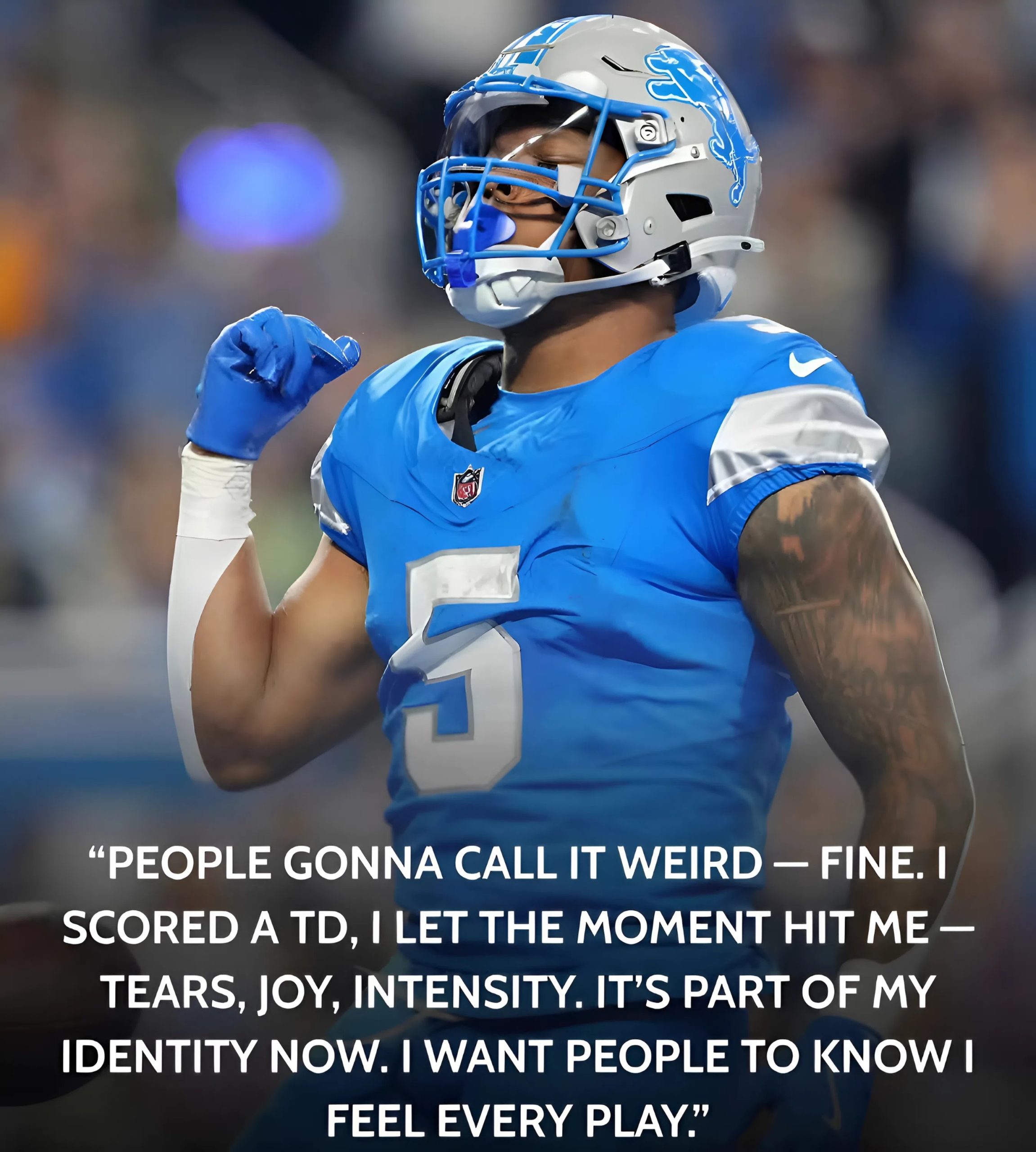 “It’s Like a Psychopath”: Lions RB David Montgomery Has a Baffling Logic Behind His New ‘Crying’ Celebration _P