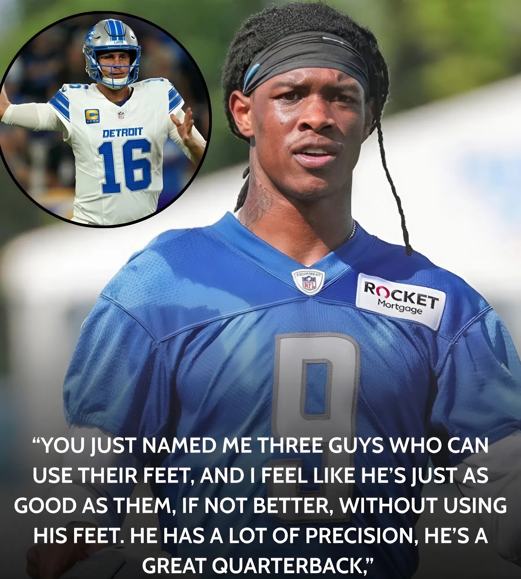 Why Lions’ Jameson Williams thinks Jared Goff is on Patrick Mahomes, Josh Allen’s level _P