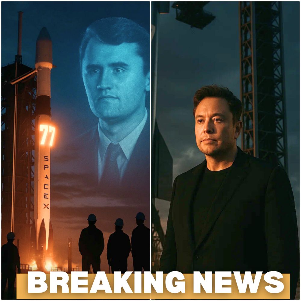 UNVEILING A LEGEND: Elon Musk shocks audiences by dedicating #77 to Charlie Kirk on every launch, transforming space exploration into a celestial monument of remembrance. .Ni