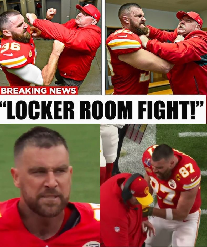 SHOCKING NFL CHAOS: Legend Travis Kelce and Coach Andy Reid once again got into a heated argument that led to a violent brawl on the sidelines because…. — Chiefs Kingdom is absolutely unbelievable! .q