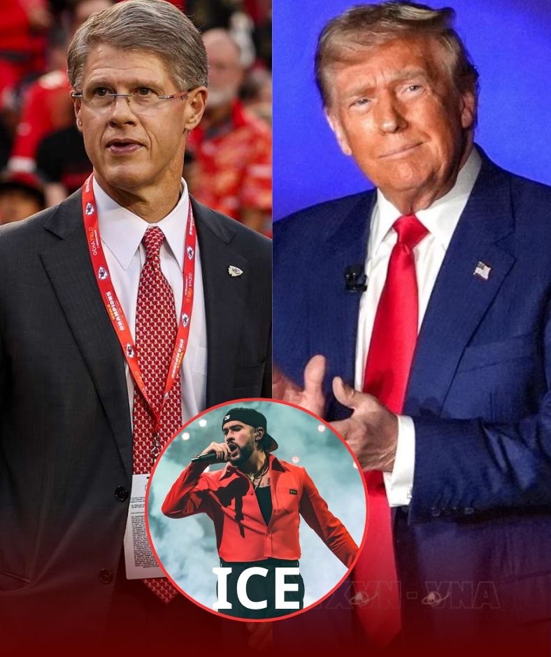 BREAKING FIRESTORM!! Kansas City Chiefs Owner Clark Hunt TAKES A STAND Amid Trump Advisor’s ICE Immigration Sweep Claims During Bad Bunny’s 2026 Super Bowl Halftime — Hunt Publicly Condemns Politicization, Issues Statement Defending Inclusivity, Sparks Massive Outcry Across Chiefs Kingdom as Fans Praise His Bold Action .q