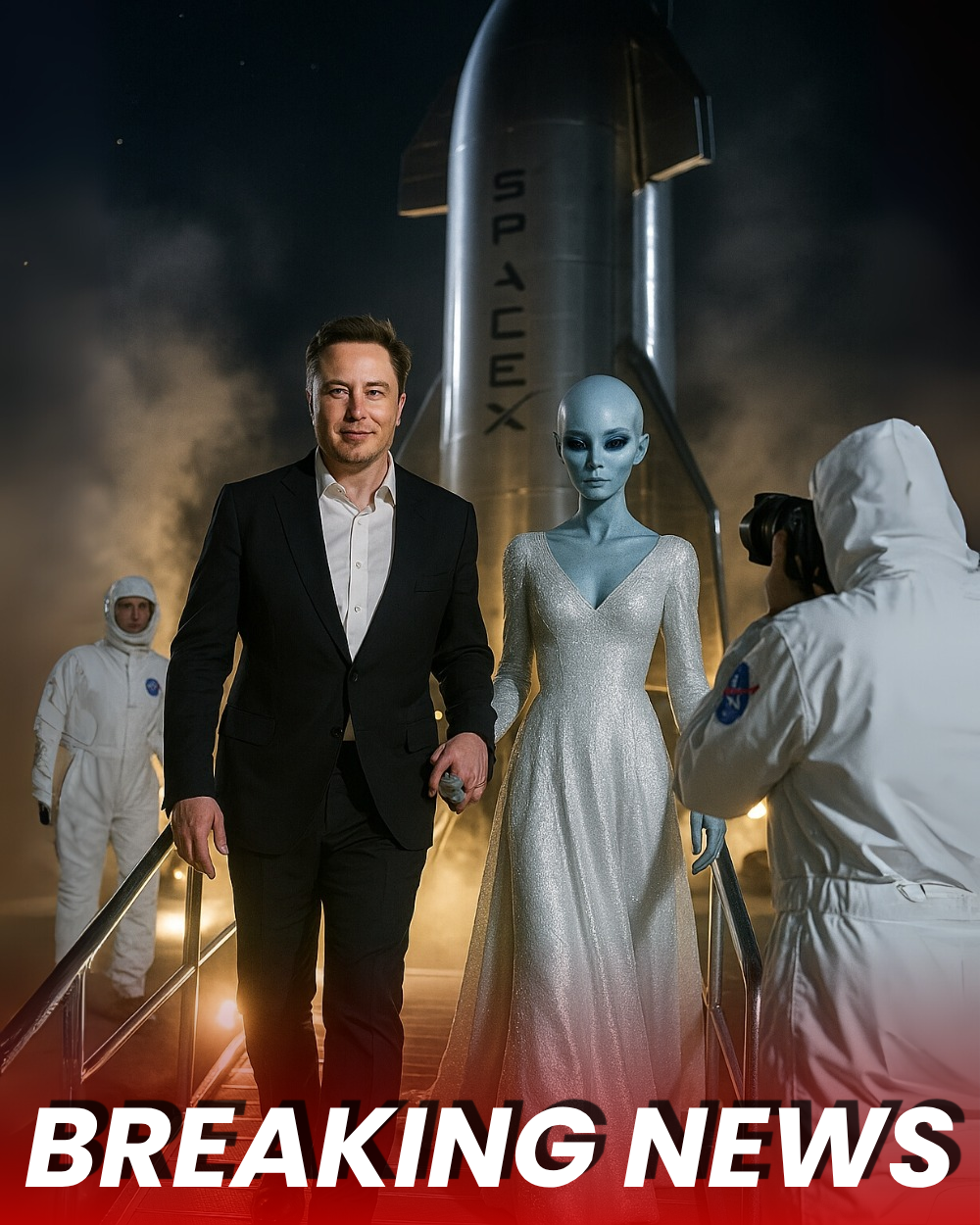 COSMIC SHOCK!! NASA Stunned as Elon Musk Secretly Brings Alien Bride to Earth Aboard SpaceX Starship — A Wedding Humanity Was Never Meant to Witness _P