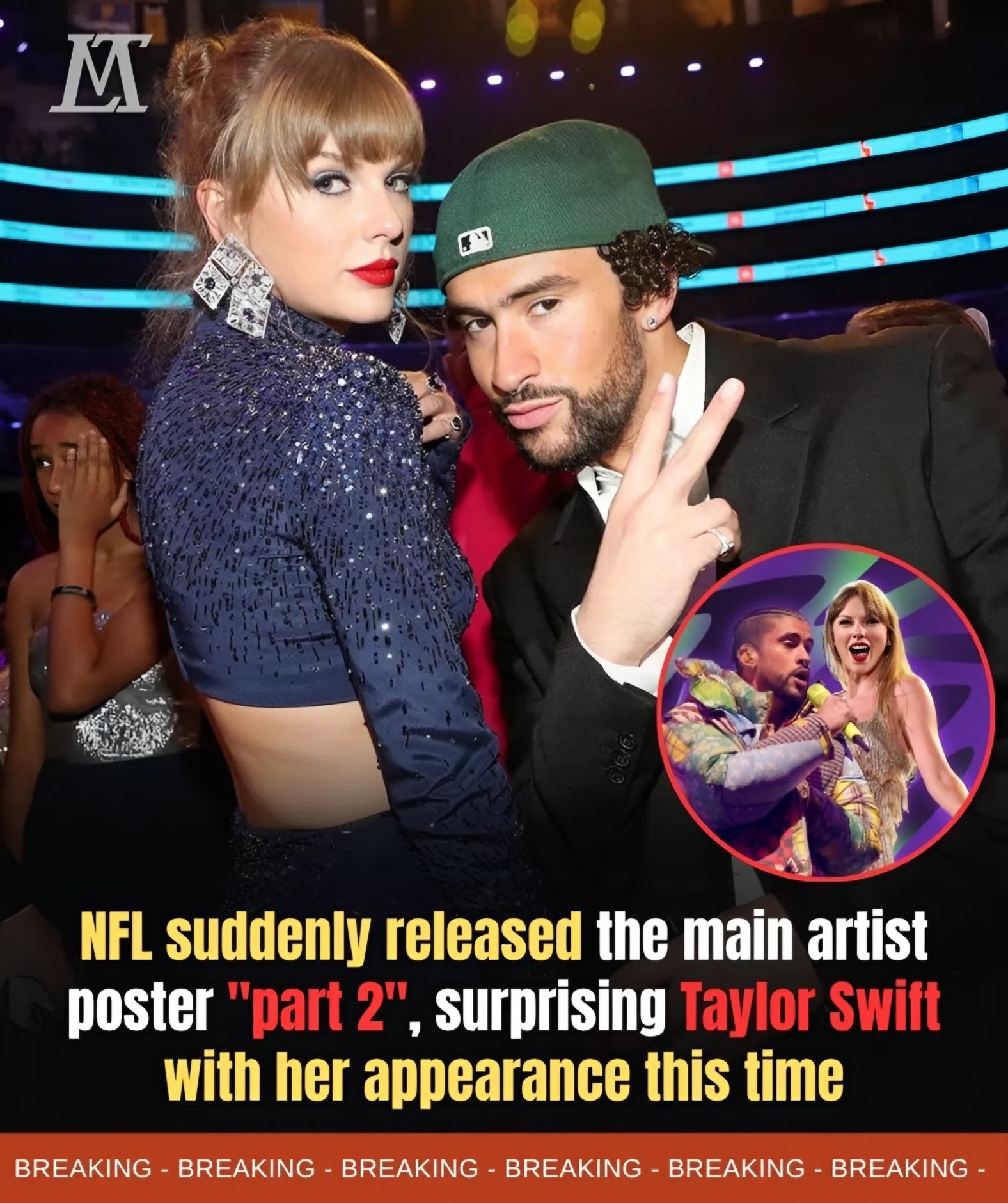 UNEXPECTED SHOCK: After intense backlash over LGBTQ+ artist Bad Bunny, Super Bowl LIX organizers reportedly plan to pair him with Taylor Swift — hoping to “cool down” fans. The internet can’t believe this rumor _P