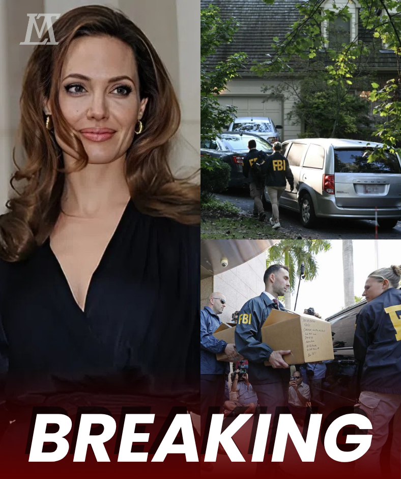 EMERGENCY SEARCH at the home of Oscar-winning Angelina Jolie, famed for her humanitarian efforts!!! Early this morning, federal agents executed an emergency search warrant at Jolie’s mansion, leaving neighbors stunned to see dozens of black SUVs and agents rushing in like a scene from a movie. _P