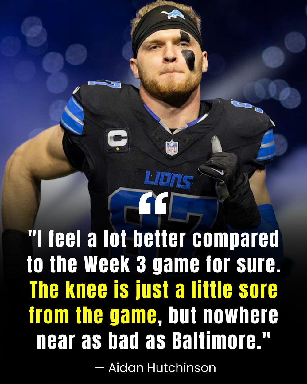 Aidan Hutchinson Breaks Silence After Injury Scare — And Shuts Down Exploding Rumors With Just One Sentence the League Can’t Ignore _P