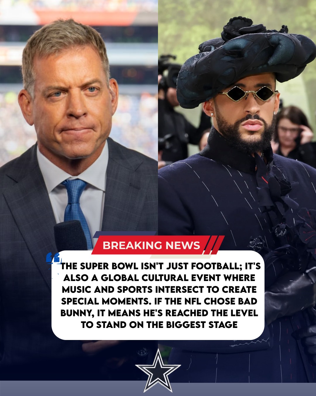 Amid NFL Community’s Criticism of Bad Bunny as a Mistake in the Super Bowl — Cowboys Legend Troy Aikman’s Strong Reaction Leaves Fans Speechless .Ni